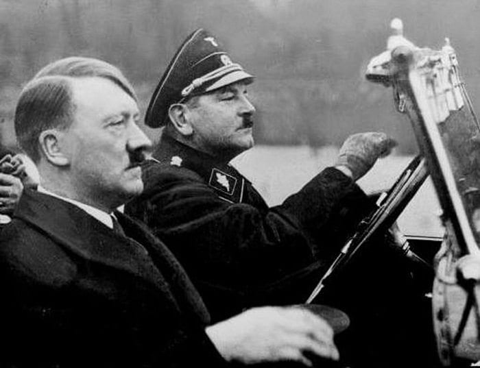 Hitler driving a car. (PHOTO: AP)