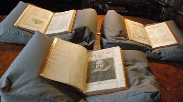 The three volumes of First Folio that were discovered. (PHOTO: copyrightMount Stuart House)