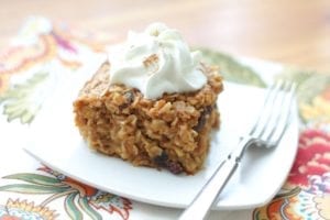 Pumpkin Spice Baked Oatmeal